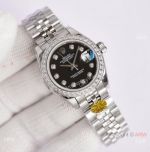 3A Factory 1-1 Rolex Datejust 28MM Diamond-set Watches Steel Black Dial